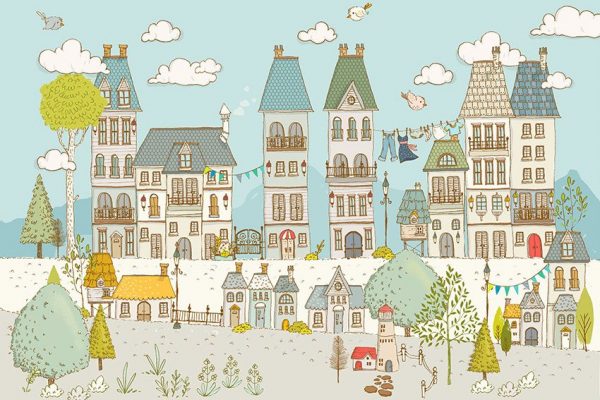 fototapeta miasteczko