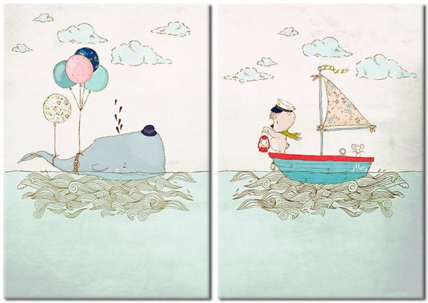 plakat z rysunkowym motywem