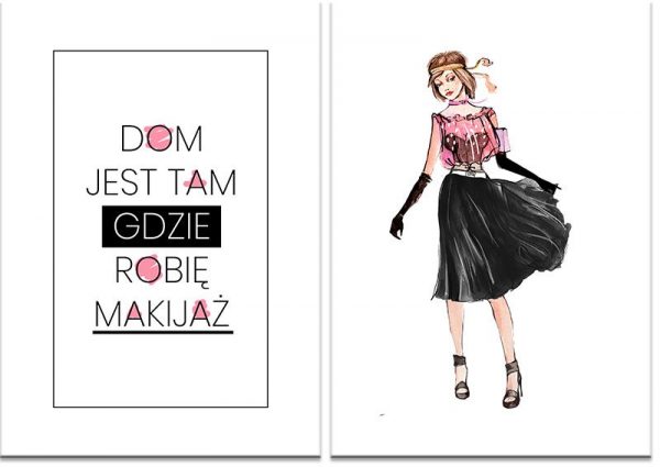 dyptyk z motywem makijażu