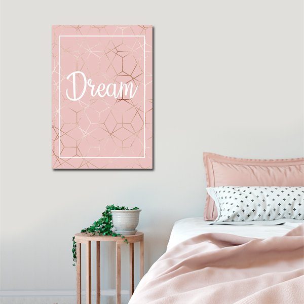 plakat pionowy z napisem dream