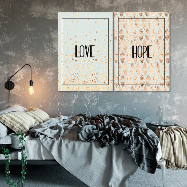 love hope jako hasła na plakacie