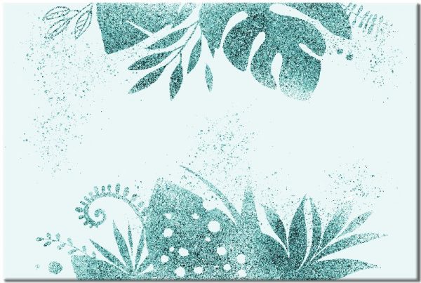 brokatowe liście jako obraz