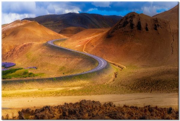 poziomy obraz z drogą