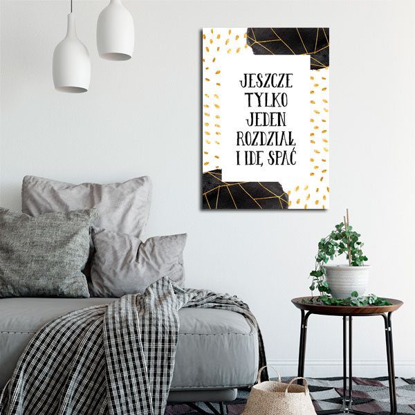 plakat do sypialni o książkach