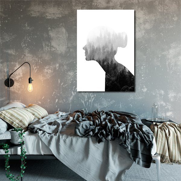 plakat do sypialni z kobietą