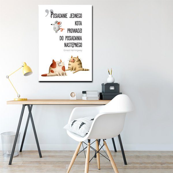 cytat Hemingway na plakacie