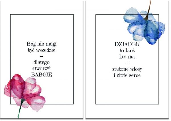 babcia i dziadek na dyptyku