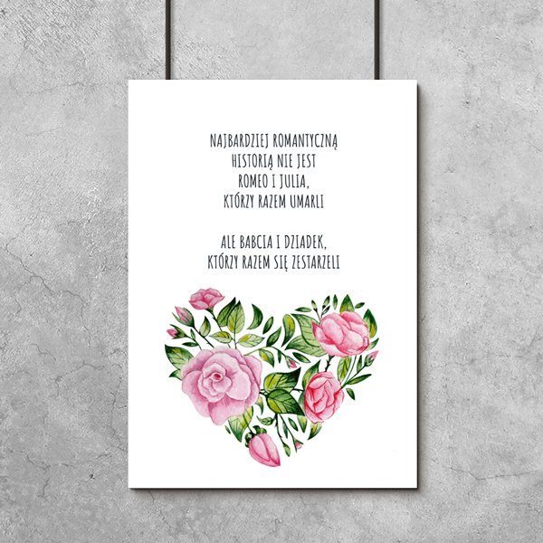 babcia z dziadkiem jako plakat