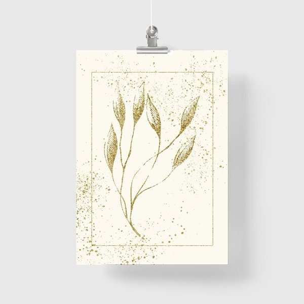 plakat z motywem rośliny