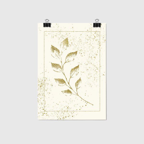 gałązka na plakacie