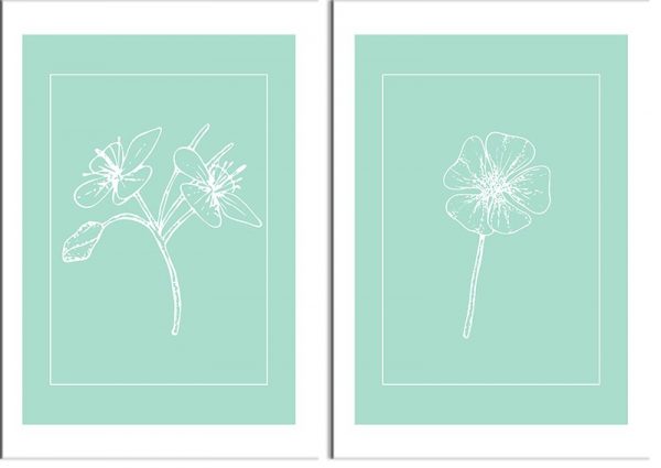 ścienna dekoracja Z KWIATAMI