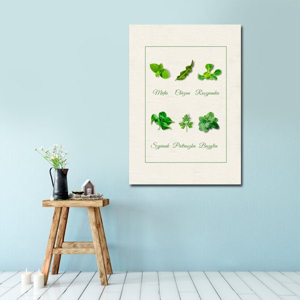 plakat w formie roślin