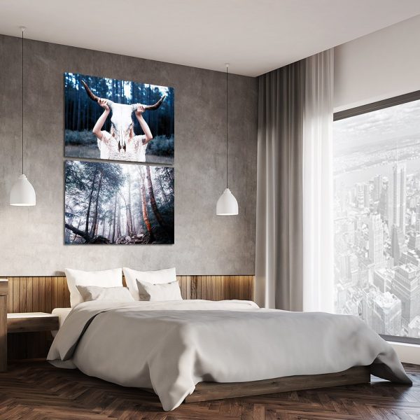 zimna kolorystyka na dyptyku