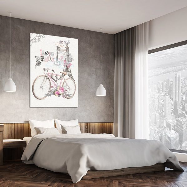 plakat o Paryżu i o rowerze