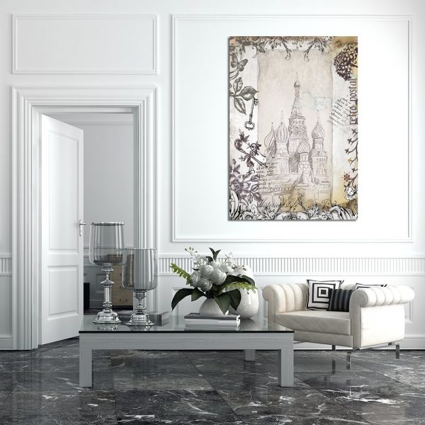 plakat pionowy z budynkiem Kreml