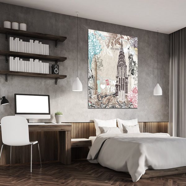 retrom plakat z motywem Nowego Jorku