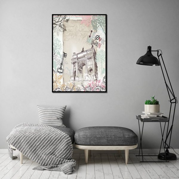 motyw Mediolanu jako plakat