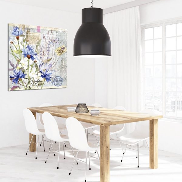 kwiaty na plakacie vintage