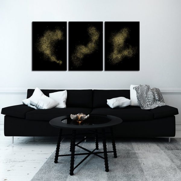 tryptyk złot-czarny