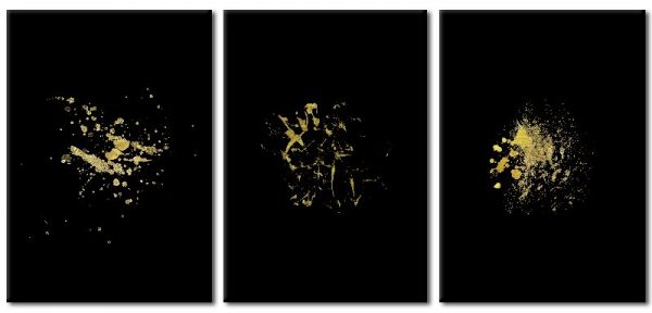 tryptyki ze złotymi plamkami