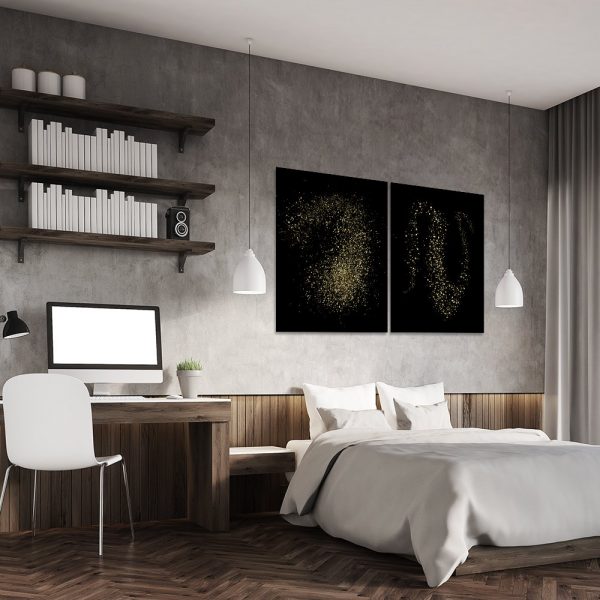 złoty wzór na obrazie