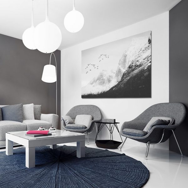 plakat z motywem górskich krajobrazów