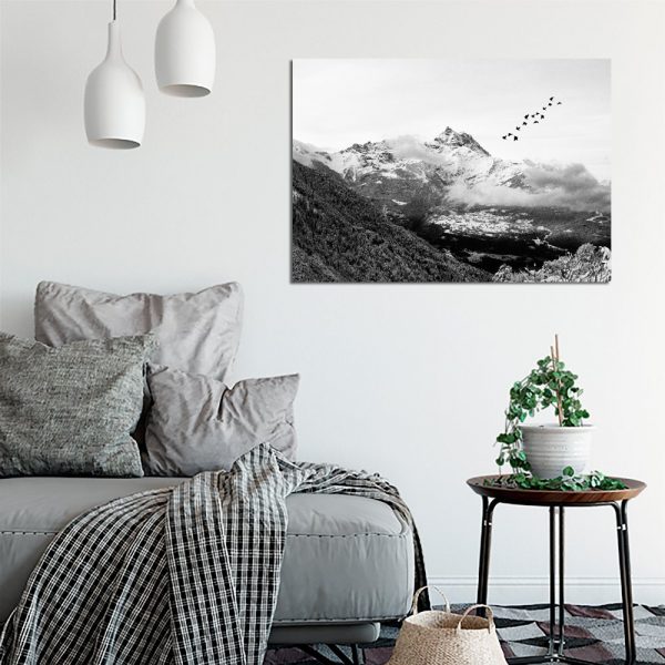 górski krajobraz na plakacie