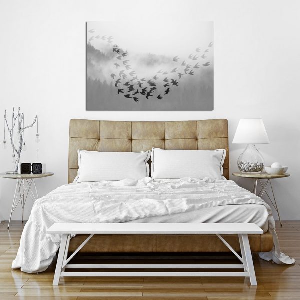 plakat z biało-czarnym motywem