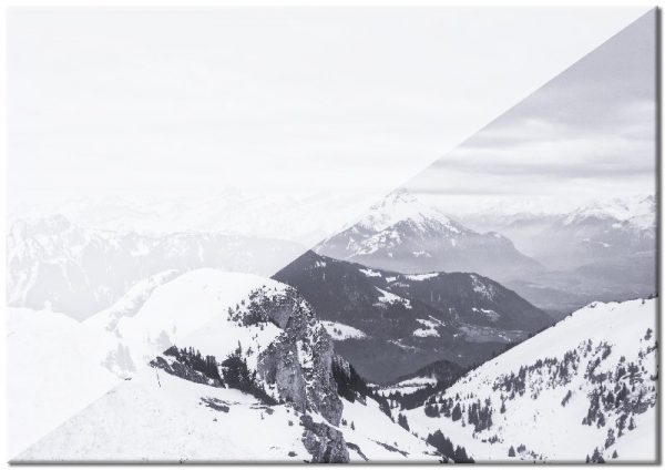 dekoracja z górskim motywem