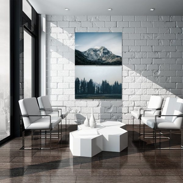 góry i las na dyptyku