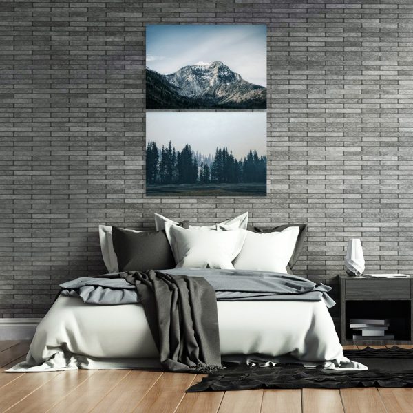 góry i las na dyptyku