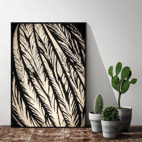 pionowey plakat jako abstrakcja brązowa