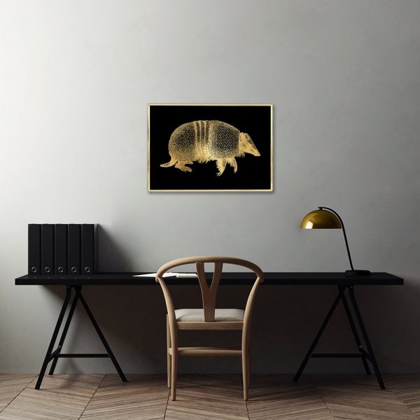 plakat ze złotym pancernikiem