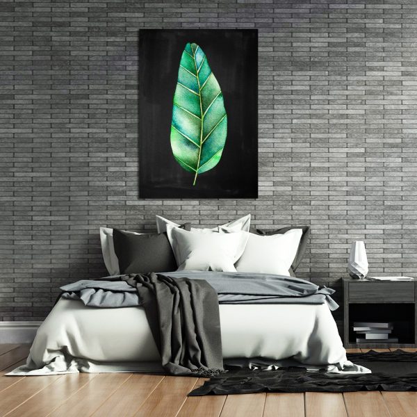 zielony obraz z liściem