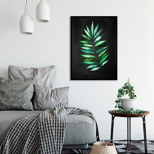 liść tropikalny w kolorze zielonym