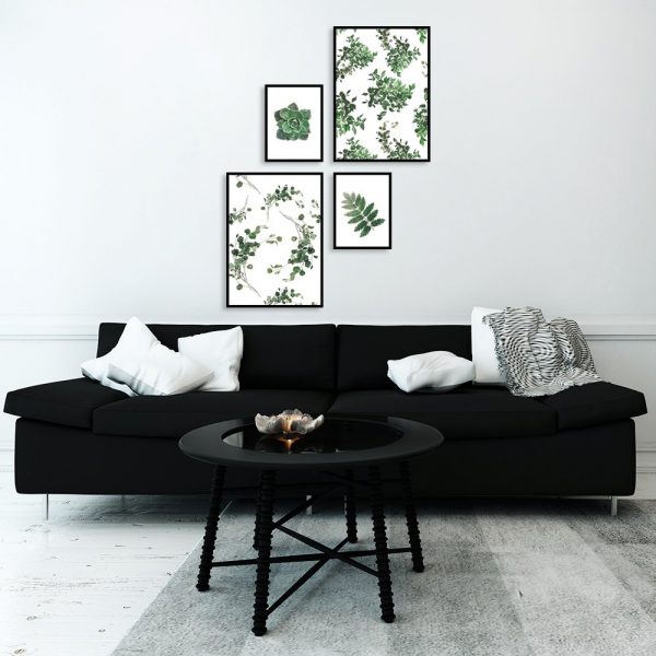 plakaty z roślinami do salonu