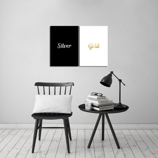 plakaty złote i srebrne
