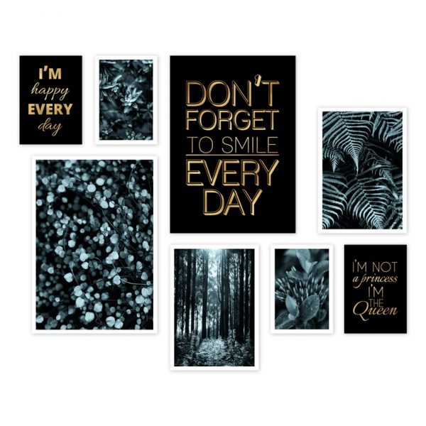 botaniczny zestaw plakatów na ścianę