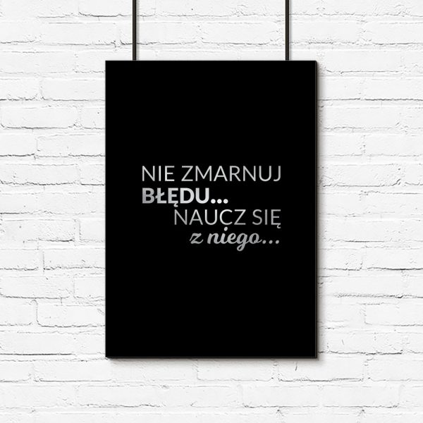 plakat z mottem