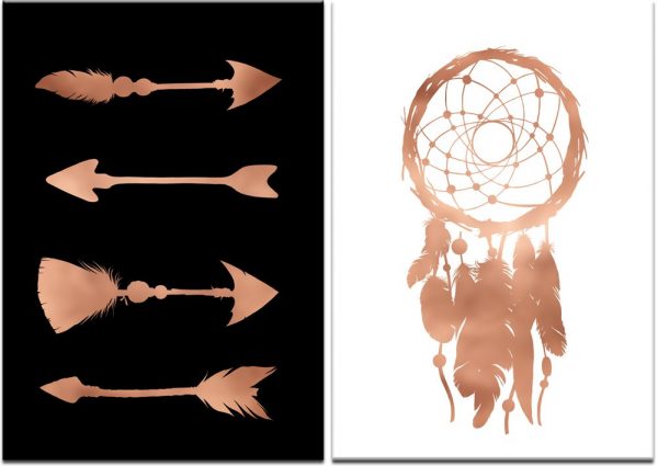 miedziany plakat w stylu boho