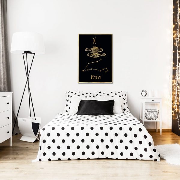 plakat ze złotą grafiką