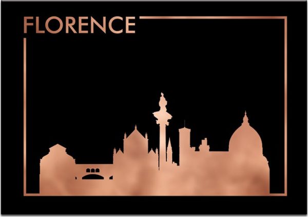plakat z motywem miasta Florencji