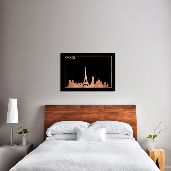 sypialnia z motywem Paryża