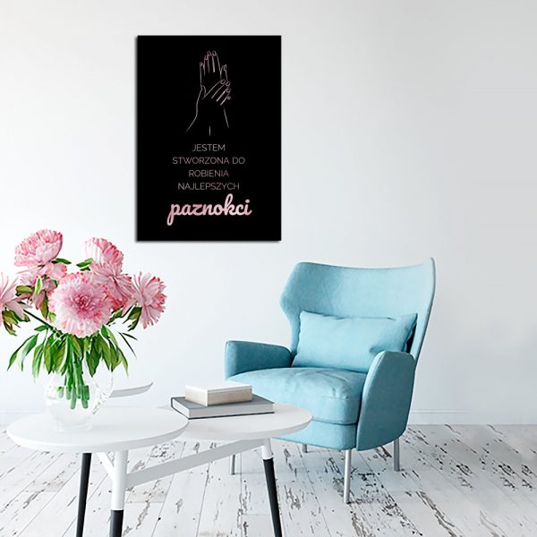 paznokcie jako motyw plakatu metalicznego