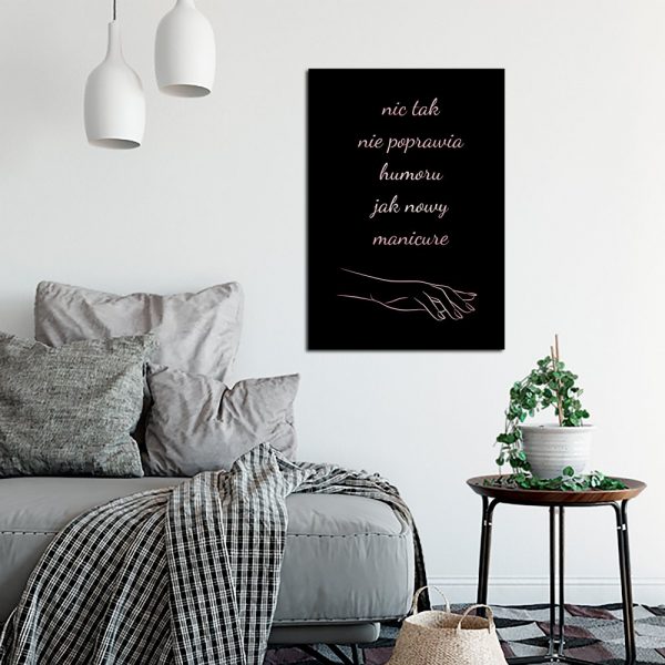 pionowy plakat o manicure