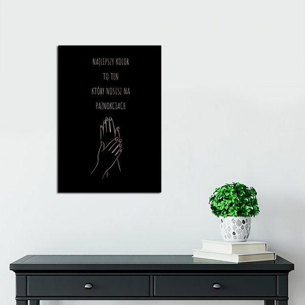 plakaty z motywem napisu o paznokciach