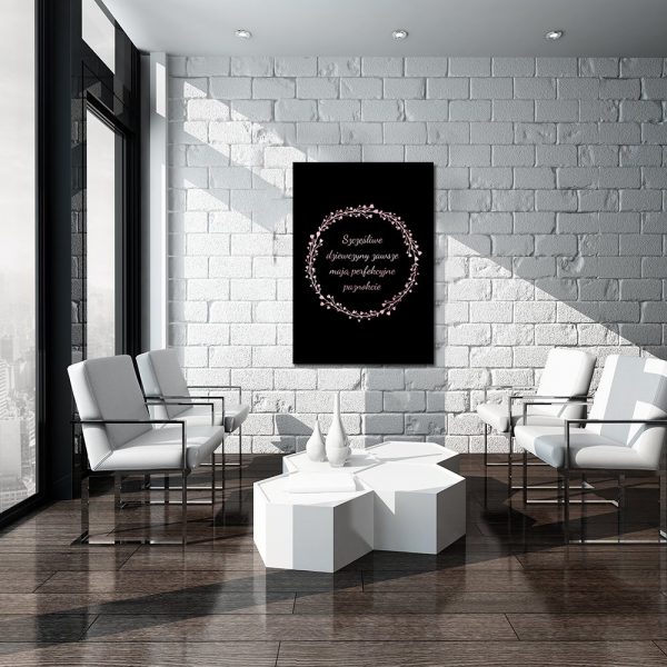 dekoracja plakatu rose gold