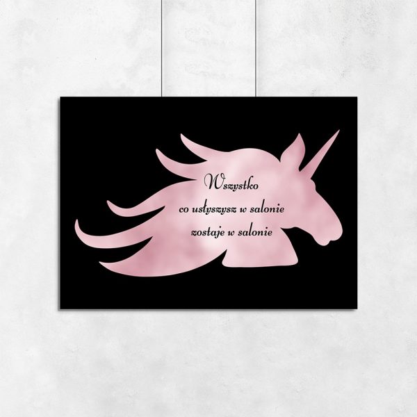 plakat rose gold z napisem