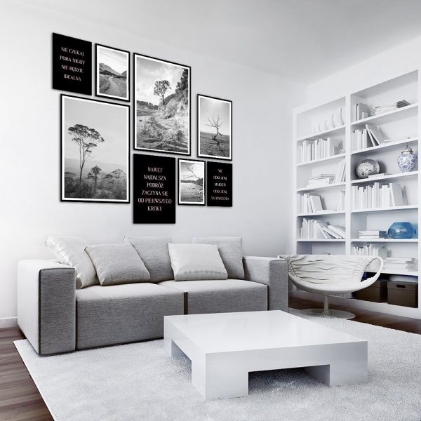 zestaw plakatów z różowym złotem