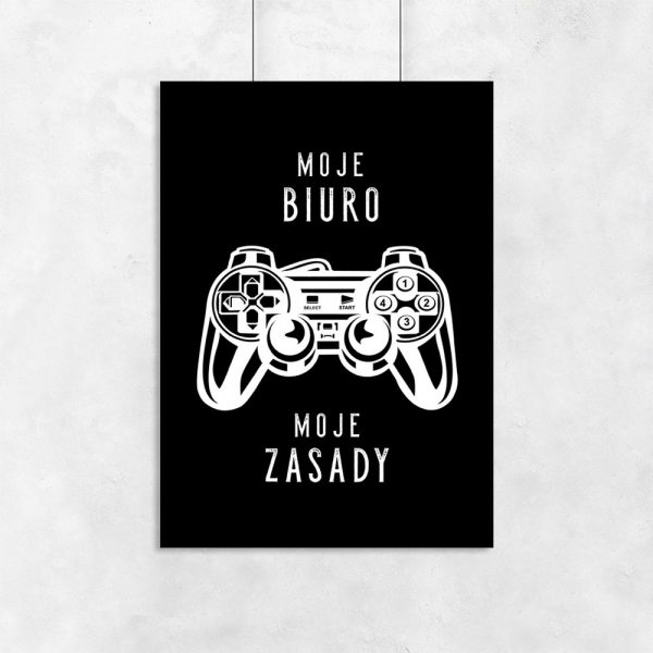 plakat z modnym hasłem